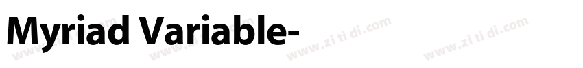 Myriad Variable字体转换